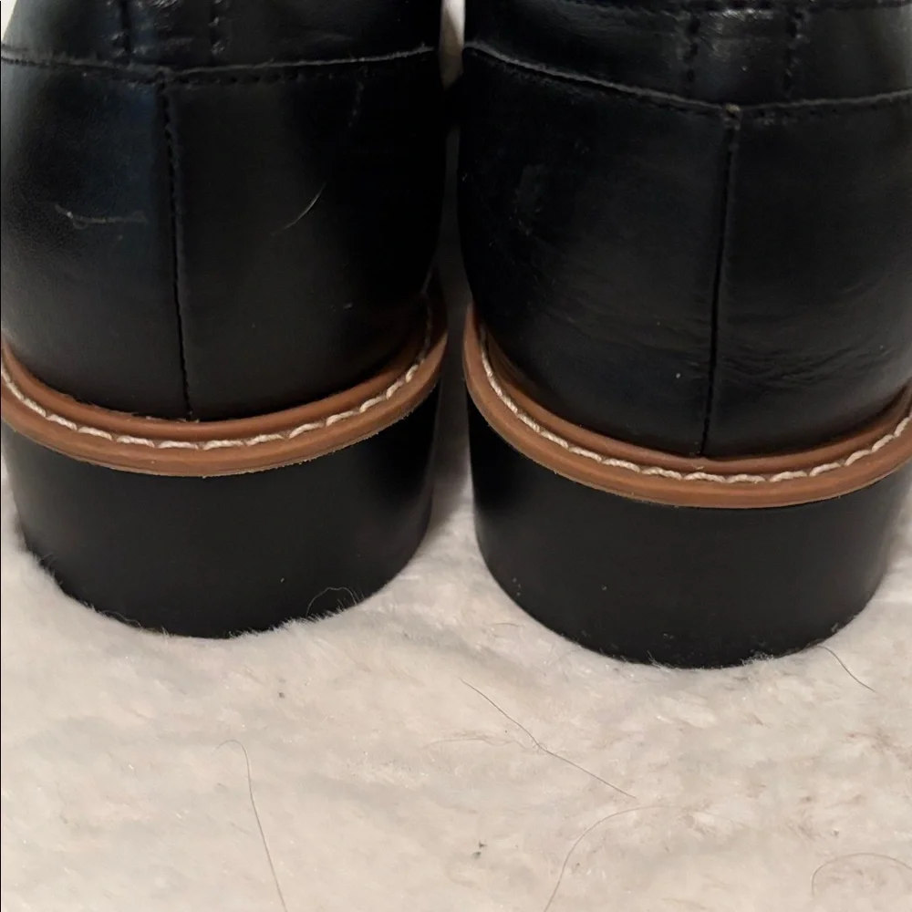 14th & Union Leather Codey Black Perforated Derby Shoes 6M